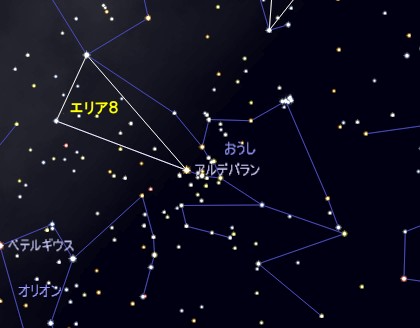 最微星光度測定用エリア8の星図