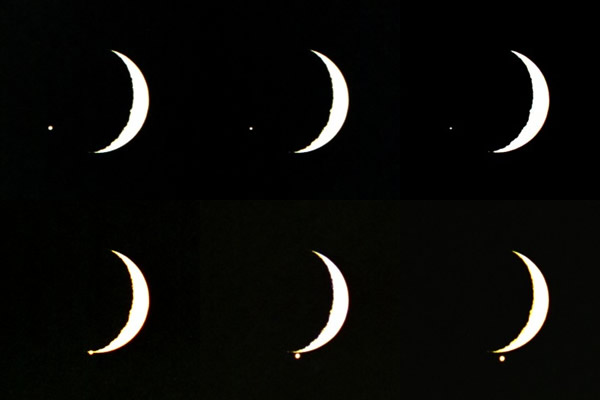 1989年12月2日の金星食の写真